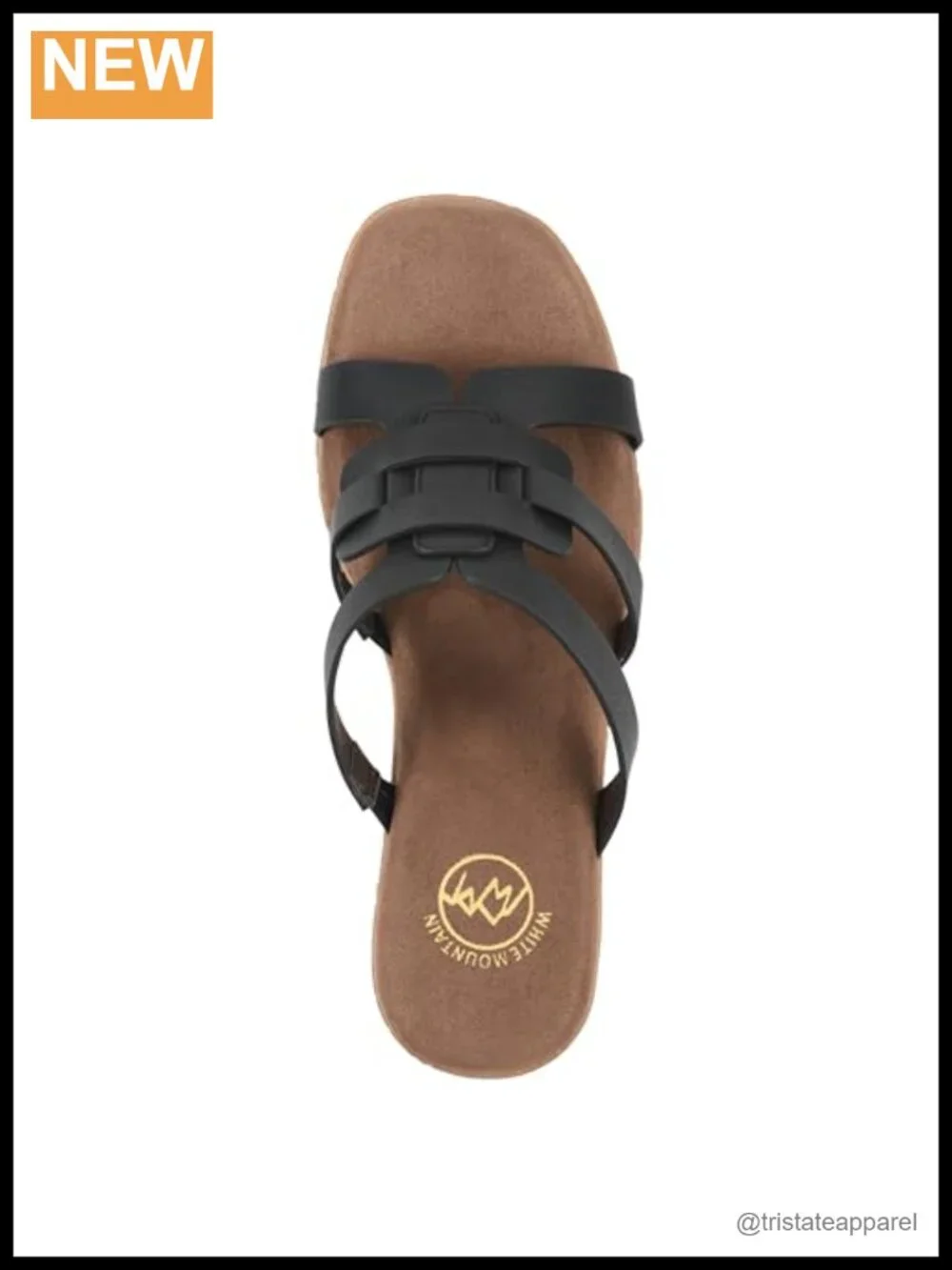 Platform Sandal Molded Cork Bottom Block Heel Buckle Square Toe